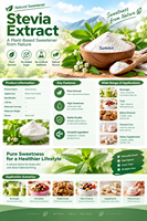 Extrait de feuille de Stevia Rebaudioside 98 Reb-A 99% Pur Édulcorant Naturel en Poudre en Vrac Ingrédients Alimentaires pour Boissons