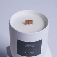 Fournisseur chinois de bougies personnalisées et de décorations de parfums d'intérieur, bougies parfumées en cire de soja à mèche en bois, minimalisme, arôme, bougies en pot en céramique