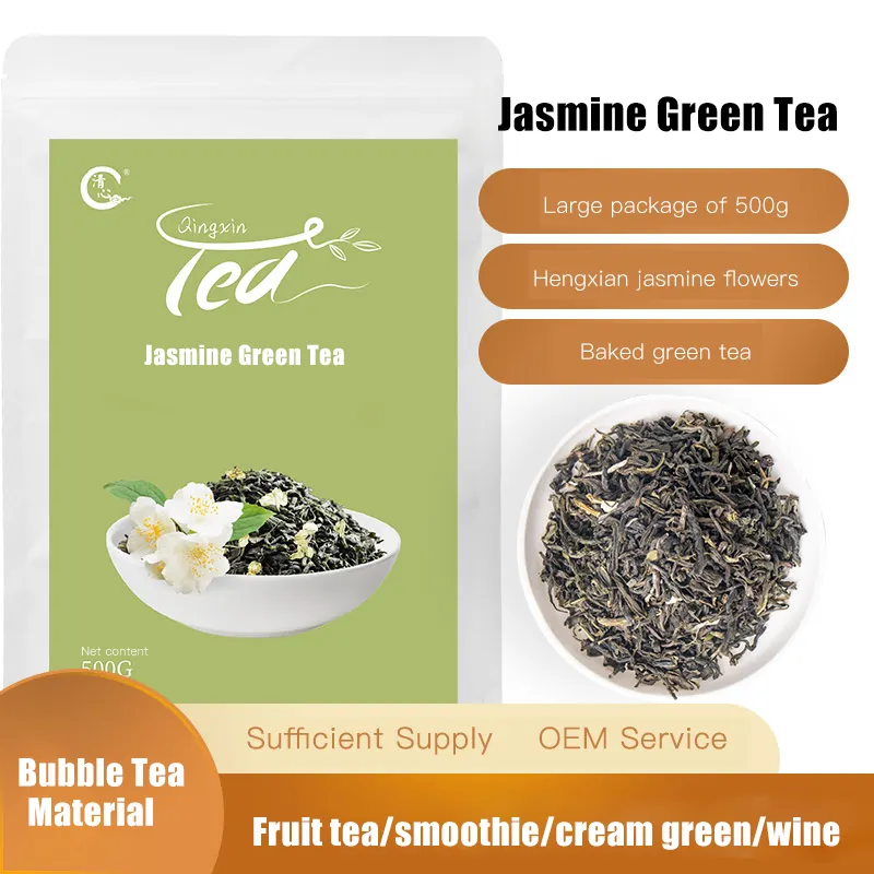 China Hot Sale Flavor Flower Loose Leaf Tea Blended Health Green Tea Leaves Top Grade Jasmine Green Tea