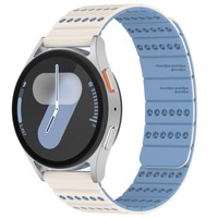 Bracelets en silicone bicolores compatibles avec Galaxy Watch, bracelets magnétiques en silicone pour Samsung Watch 7ème génération (version cellulaire)