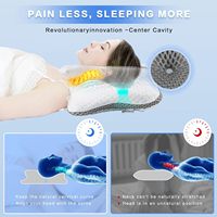 Oreiller ergonomique personnalisé en mousse à mémoire de forme à rebond lent, qualité usine, zéro pression, soutien cervical non compressible