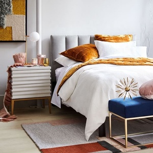 Moderna Trapuntato <span class=keywords><strong>In</strong></span> <span class=keywords><strong>Tessuto</strong></span> <span class=keywords><strong>Testiera</strong></span> All'ingrosso Imbottito di Velluto Testata Queen Size per hotel - Product Image 4