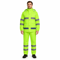 Combinaison de pluie haute visibilité imperméable, veste de pluie imperméable, imperméable de travail, équipement de pluie réfléchissant industriel