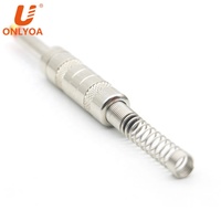 ONLYOA Nouveau 6.5mm second noyau prise audio fièvre grade 6.5mm Mono Tête De Soudage 6.5mm Prise Audio Micro mélangeur Micro printemps