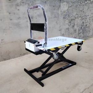 Risenmega Heavy Duty Lift xách tay điện xe đẩy thủy lực pin lithium 300 500kg 1.1m trong kho Nâng Nền tảng với CE - Product Image 4