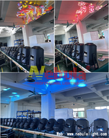Nebula 300W LED Dynamic Flower Fish Imagen Escena Zoom Water Wave Floating Light Gobo Proyector