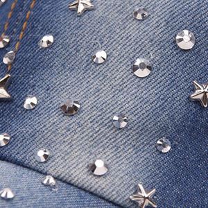 Casquettes de baseball déchirées unisexes pour le sport, ornées de diamants brillants et de étoiles, collection Printemps-Été - Product Image 5