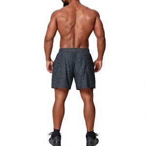 Shorts de sport pour hommes à fermeture éclair, séchage rapide, respirants, anti-plis, écologiques, 100 % polyester, unis, décontractés, pour la gym et la course, personnalisables - Product Image 3