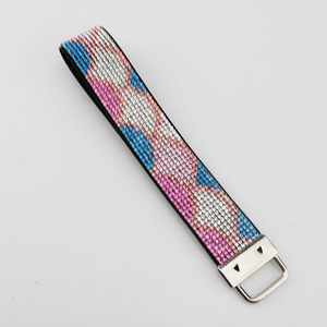 LLavero DE SEGURIDAD DE CRISTAL ostentoso para mujer, accesorios de autodefensa, llavero de pulsera con cordón de diamantes de imitación brillantes al por mayor - Product Image 3