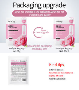 Label pribadi BIOAQUA mawar Anti oksigen mengaktifkan masker wajah lembar Perawatan Kulit Wajah produk kecantikan dalam pelembab nutrisi - Product Image 6