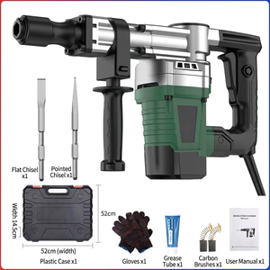 Electric Hammer SDS Max Industrial <b>Wall</b> Demolition Power Tool 110V US <b>Plug</b> Pistol Grip Metal Body - Product Image 1