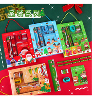 Groothandel op maat gemaakte kerstpotloden gum schoolspullen kindercadeaudoos schrijfwarenset voor kinderen cadeau prijs cadeau schrijfwaren