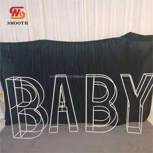 LISSE usine directe personnalisé or LED néon lumière chapiteau lettres miroir Design pour fête d'anniversaire décor bâtiment décors - Product Image 2