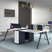Bureau moderne Centre d'appels Meubles en aluminium Postes de travail Bureau de séparation Poste de travail Table de bureau pour le bureau
