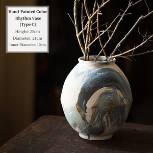 Jingdezhen, jarrón de cerámica chino pintado a mano, estilo de tinta, decoraciones para sala de estar, flores secas, adornos hidropónicos, tarro de porcelana - Product Image 6