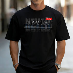 T-shirt en coton pour homme style vintage, manches courtes, 180 g/m², motif motivant, impression sérigraphiée, stock US, vente en gros - Product Image 1