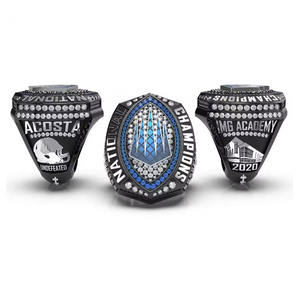 แหวนแชมป์เบสบอลสำหรับเยาวชนแบบกำหนดเอง ชุบทองคำสีกุหลาบ ทำจากโลหะผสม - Product Image 2