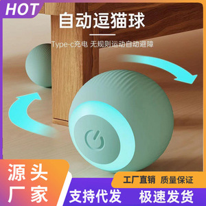 Balle interactive automatique bleue ondulée pour chat – Jouet anti-ennui pour animaux de compagnie pour des moments de jeu amusants - Product Image 5