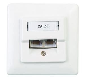 LE RJ45 Network Australian Type Face Plate Wall Faceplate - Product Image 1