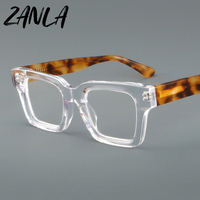 Lunettes de lecture en acétate faites à la main, monture carrée, design de marque de luxe pour hommes, monture de lunettes pour femmes, design rétro