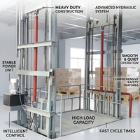 Elevador de Carga Industrial para Almacenes, Elevador Doble de Carga para Manejo de Mercancías en Fábricas, Movimiento Vertical de Materiales