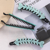ODM/OEM Pinza de Pelo Tipo Banana con Diseño de Espina de Pescado Pequeña Estilo Japonés/Coreano, Acrílica Original para Cola de Caballo, Creativa y Dulce