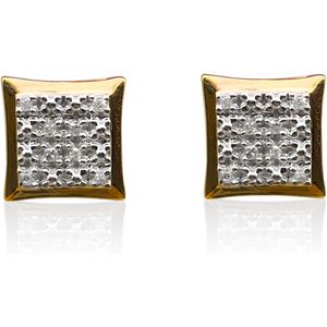 Pendientes de Diamantes con Corte Princesa Ornaatis, Oro Amarillo de 10K, 0.07 Cttw, Color G I, Claridad P2, Engaste de Garras, Cierre de Rosca - Product Image 6