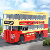 COGO 112 PIÈCES Offre Spéciale Éducatif En Gros ABS EN PLASTIQUE Double Decker Bus Briques Enfants Blocs De Construction Jouets Pour enfants