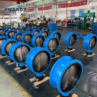 Vanne papillon à bride en acier inoxydable CF8M avec siège EPDM, actionnée par levier, PN10 PN16 DN50 pour pipeline chimique