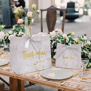 Caja de Regalo de Cartó<span class=keywords><strong>n</strong></span> con Diseño de Mármol Blanco, Forro de Esponja, Cinta Decorativa para Bodas, Recuerdos de Dulces/<span class=keywords><strong>Chocolate</strong></span>, Impresió<span class=keywords><strong>n</strong></span> con Laminado Mate - Product Image 5