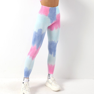 Tie Dye Sport Set Fitness Seamless Leggings Sport Yoga <b>Shorts</b> Tie-Dye Workout Bra Slim Hips Lift Sport <b>Tights</b> Women Yoga Clothes - Product Image 2