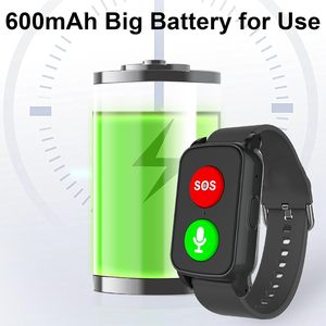 นาฬิกาสมาร์ทวอทช์ 4G สำหรับผู้สูงอายุ พร้อม GPS ติดตามตำแหน่ง โทรออก วัดอัตราการเต้นของหัวใจ กันน้ำ ตรวจจับการล้ม ระบบ SOS สำหรับผู้สูงอายุ - Product Image 4