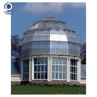 Prima bâtiments à structure en acier Durable haut de gamme cadre spatial toit en verre lucarne dômes de mosquée en métal preuve de véranda