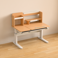 Bureau ergonomique moderne pour enfants, en bois massif, avec structure en aluminium, hauteur réglable, matériaux écologiques, pour la maison, le bureau, le salon