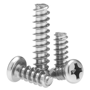 Round Head Phillips Self Tapping <b>Screw</b> M1.7 M2 <b>M3</b> Nickel Zinc Plated Metric Standard Thread Grade B Level 4.8 - Product Image 3