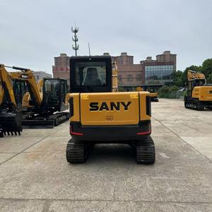 Mini-excavatrice sur chenilles SY55U à vente chaude, d'occasion, 5,5 tonnes, boîte de vitesses PLC, pompe, roulement, garantie moteur d'un an, en stock, remise - Product Image 4