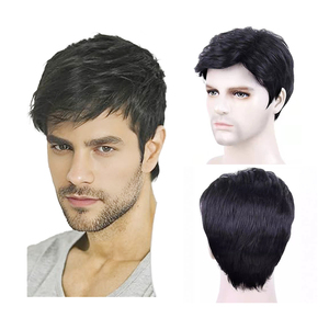 <span class=keywords><strong>Parrucca</strong></span> per capelli da <span class=keywords><strong>uomo</strong></span> nera per parte laterale quotidiana all'ingrosso sintetica resistente al calore <span class=keywords><strong>corta</strong></span> nera e dritta <span class=keywords><strong>parrucca</strong></span> per capelli naturali da <span class=keywords><strong>uomo</strong></span> - Product Image 1
