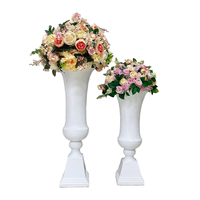 Support de vase en métal blanc de 100 cm de haut, pot à fleurs de mariage, pilier pour plantes, centre de table vintage grec, décoration de table