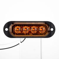Feux latéraux à lentille 4LED Black Hawk Series E8 pour camion de classe 8, 12-24V, feux de remorque BESTOEM modèle BST-4SMD, compatible avec MK-020