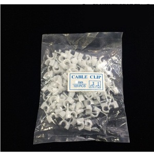 Clips para cables de 6 mm de diámetro, soportes para cables de montaje en pared para cableado eléctrico de red y teléfono, paquete de 100 unidades - Product Image 2