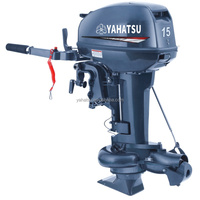 Motor Tempel Kapal Nelayan YAHATSU 2 Tak 15hp Jet Drive Kompatibel dengan Motor Kapal YAMAHA Asli dan Suku Cadangnya