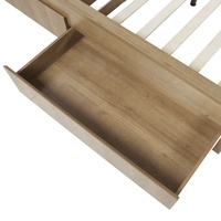 Lit double en bois design moderne Mobilier de chambre à coucher simple Lit en bois massif Lit King Size
