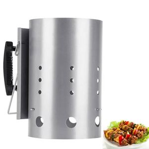 Accessoires de barbecue de qualité supérieure, robustes, en métal, pour barbecue au charbon de bois, avec allume-feu rapide pour cheminée - Product Image 5