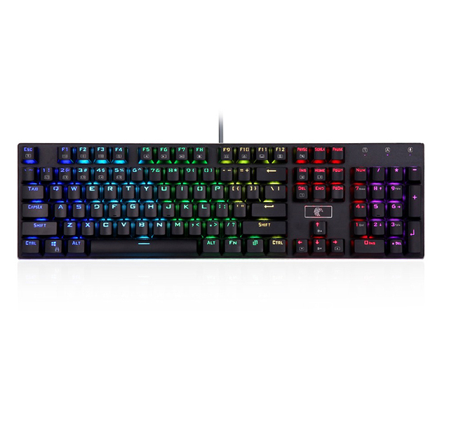 High Quality 104 Keys Custom RGB Backlit Gamer Led Wired Gaming Mechanical Keyboard