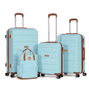 Valise de <span class=keywords><strong>voyage</strong></span> moderne simple et légère <span class=keywords><strong>en</strong></span> ABS personnalisée, unisexe, 4 pièces, valise rigide à roulettes, 16, 20, 24, 28 pouces - Product Image 2
