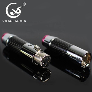 ชุดหูฟังไมโครโฟน XLR yivo xssh ออดิโอ/วิดีโอ HIFI คาร์บอนไฟเบอร์เปลือกทองเหลืองชุบโรเดียมสีทอง3-PIN ตัวเชื่อมต่อ11มม. - Product Image 2