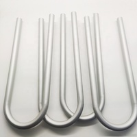 Tube en aluminium anodisé argent/noir 6061/6063 sur mesure, robuste, en forme de U