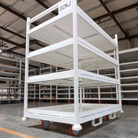 Chariot à roulettes pliable en acier à mailles métalliques CASE CARTER OEM, robuste, à 4 côtés, cage de sécurité, stockage en supermarché