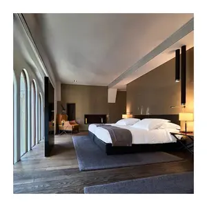 酒店大床卧室家具套装酒店项目迪拜国际酒店木制床头板