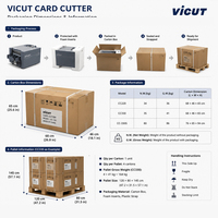 Máquina Cortadora de Tarjetas de Visita Digital Computarizada VICUT CC-330, Cortadora de Tarjetas de Presentación y Fotografías Tamaño A3, Totalmente Automática